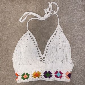 Beach by Exist crochet halter crop top